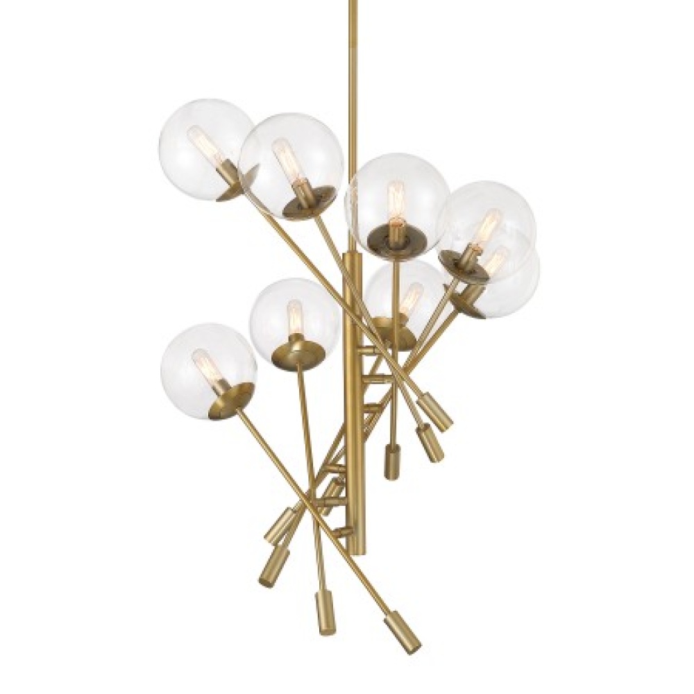 8 LIGHT, PENDANT FIXTURE IN METAL