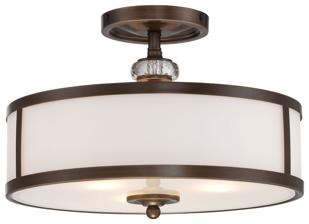 3 LIGHT SEMI FLUSH MOUNT