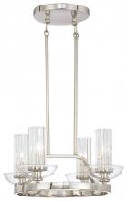 Minka-Lavery 1694-613 - Four Light Nickel Up Chandelier