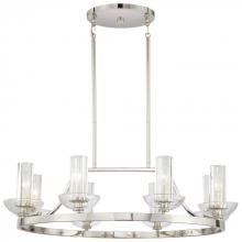 Minka-Lavery 1698-613 - Eight Light Nickel Up Chandelier