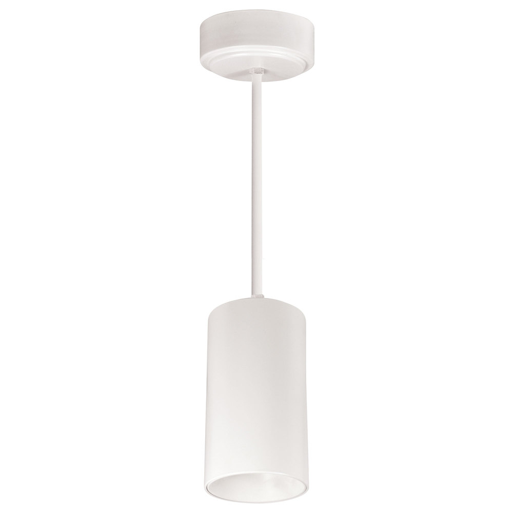 3" iLENE 60" Stem Mount Mini Cylinder, 1300lm, 30W, Comfort Dim, White, 120V Triac/ELV/0-10V