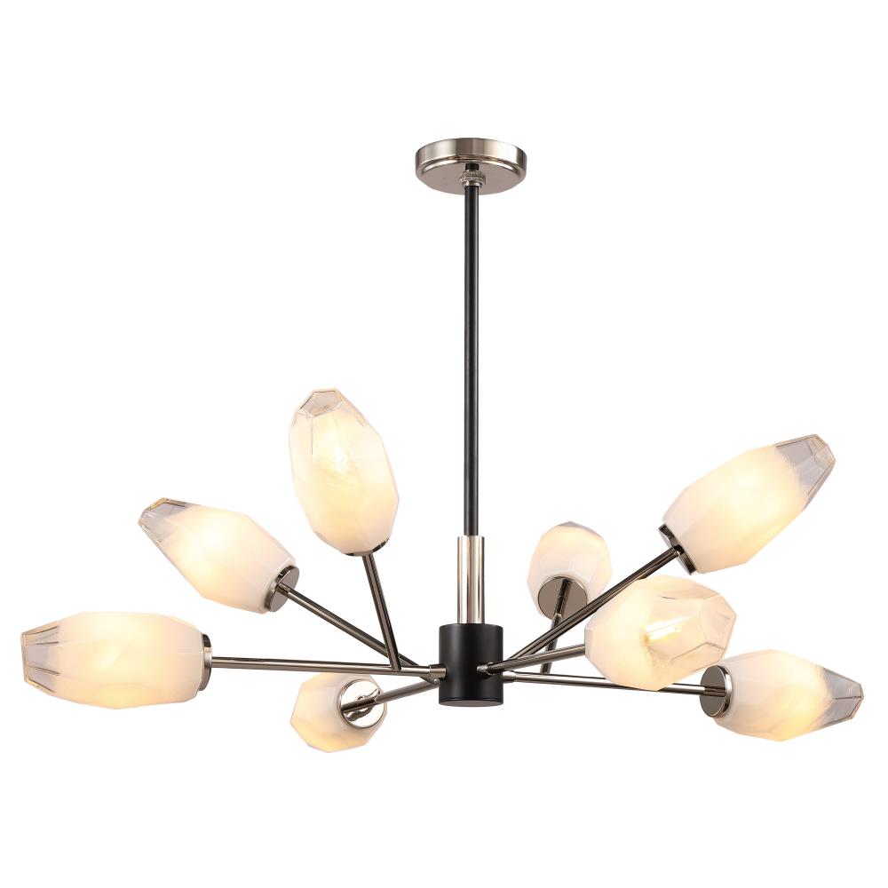 Glacier 8-light Chandelier - Polished Nickel