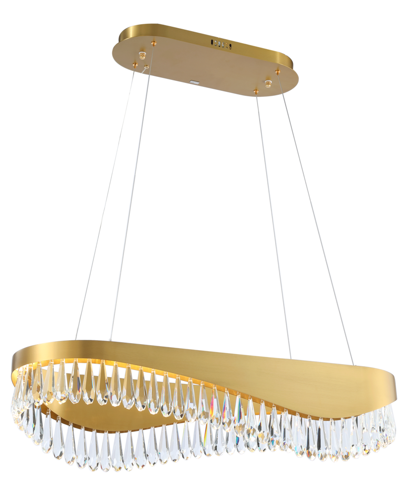 Venosa Small Long Chandelier - Gold