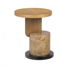 Varaluz 508TA18A - Eros Side Table - Black Oak/Mappa Burl/ Poplar/Cherry