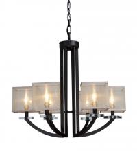 Artcraft AC1586 - Six Light Oil Rubbed Bronze Organza Shade Up Chandelier