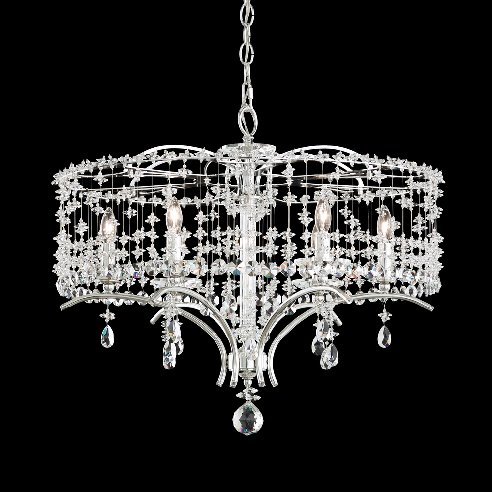 Bella Rose 6 Light 120V Chandelier in Heirloom Gold with Clear Heritage Handcut Crystal