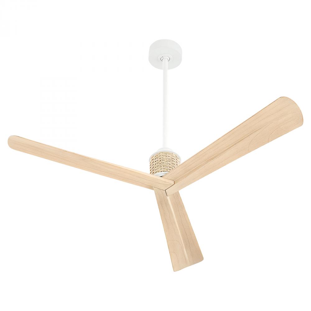 Kona 56" Ceiling Fan Studio White and Natural Oak