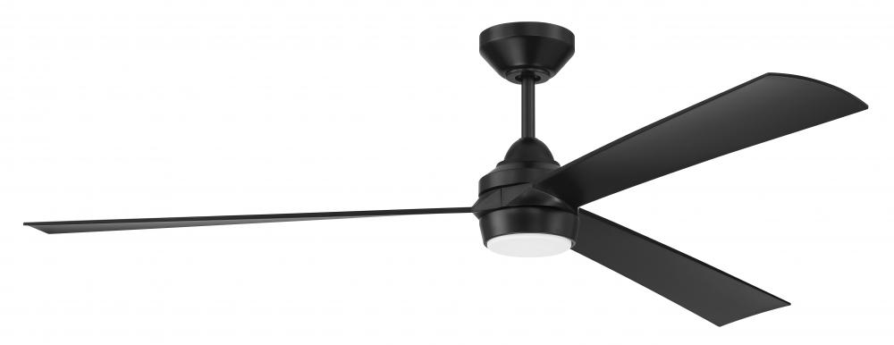 60" Outdoor Ceiling Fan w/Wi-Fi, DC Motor, Blades, LED Light Kit, Wet Rated