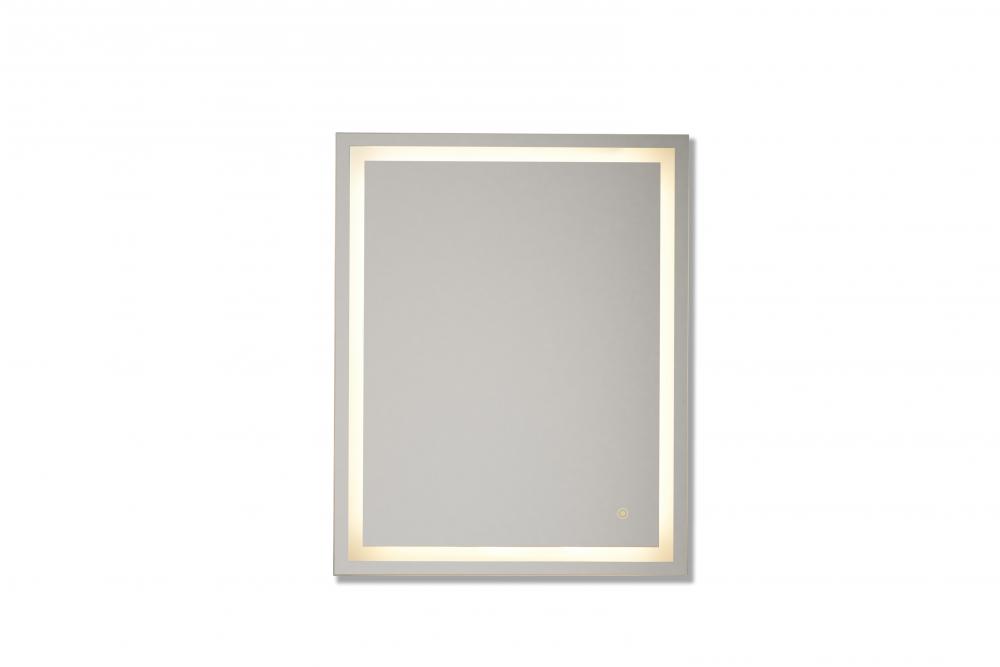 30â€ x 24â€ x 1.4â€ Rectangular LED Mirror, defogger & dimmer, 3000K