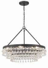 Crystorama 237-MK - Calypso 6 Light Matte Black Chandelier