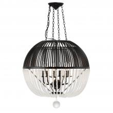 Crystorama DUV-626-MK - Duval 6 Light Matte Black Chandelier