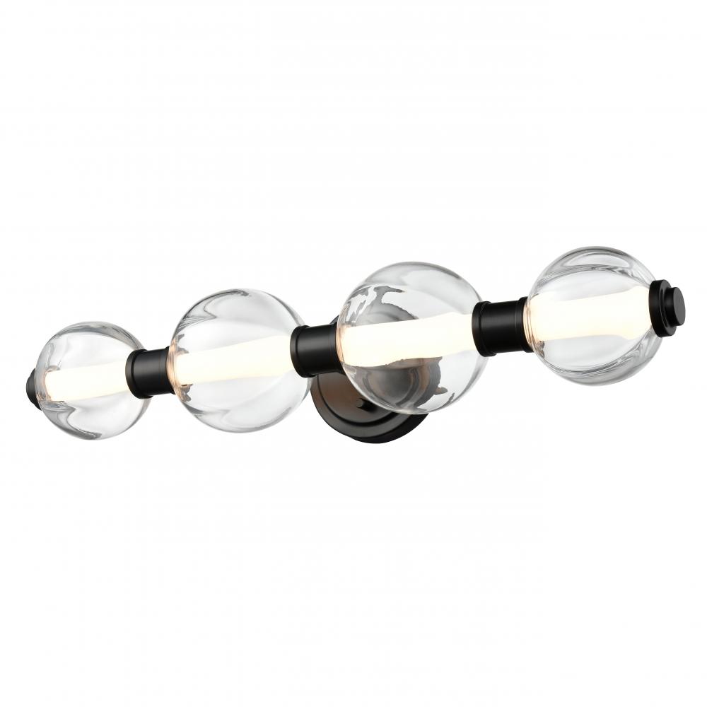 GLIMME 24" VANITY/SCONCE, BK W/PUMPKIN