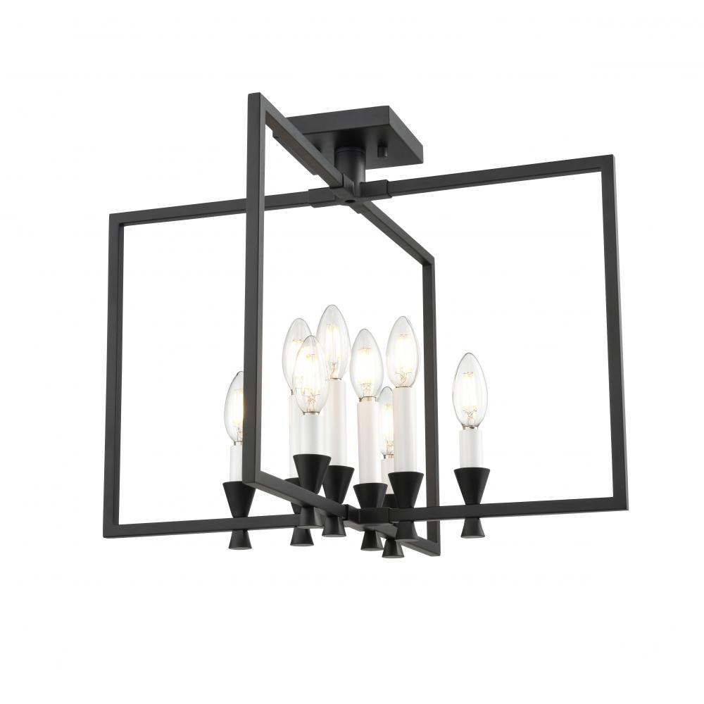 CARISBROOKE 21" SEMI-FLUSH, BLACK