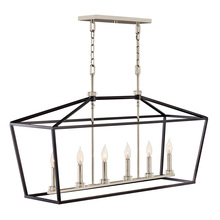 Hinkley Merchant 3539BK - Medium Six Light Linear