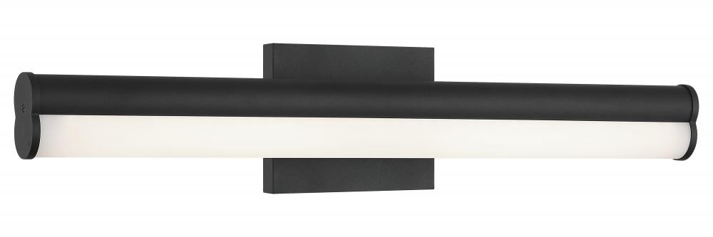 1 LT 24"W "JUNCTION" MATTE BLACK LED WALL SCONCE