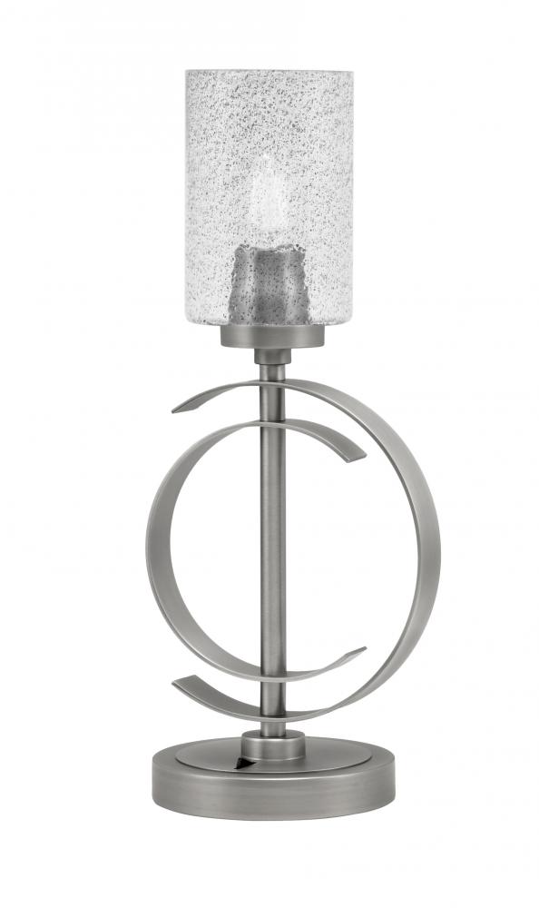 Accent Lamp, Graphite Finish, 4" Smoke Bubble Glass