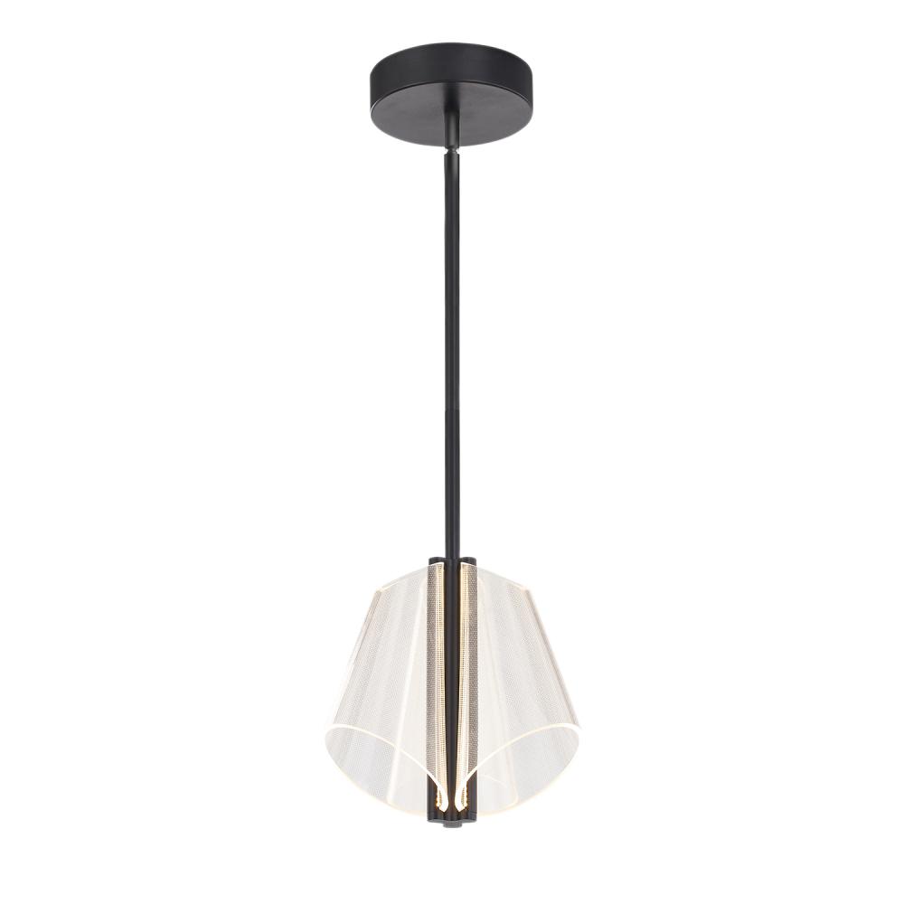 Mulberry 11-in Black/Light Guide LED Pendant