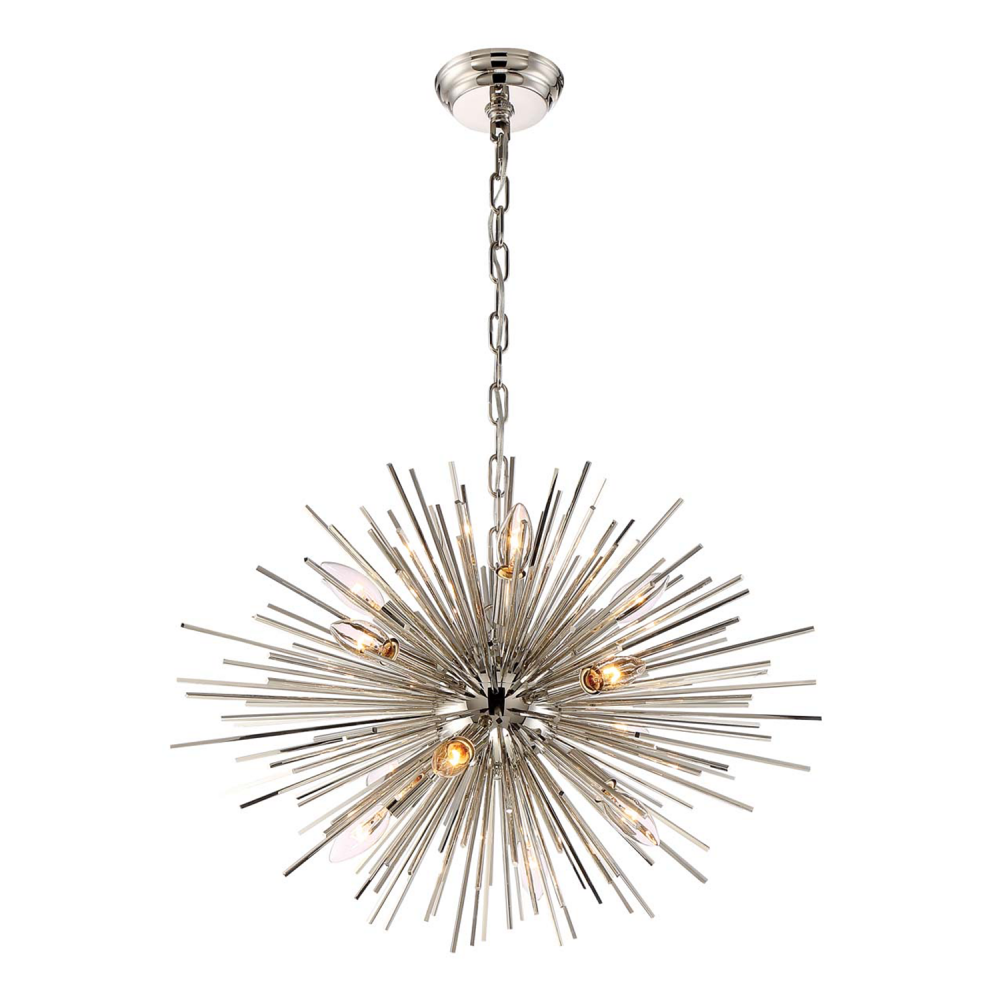 Burst 24" 12-Light, Sputnik in Polished Nickel