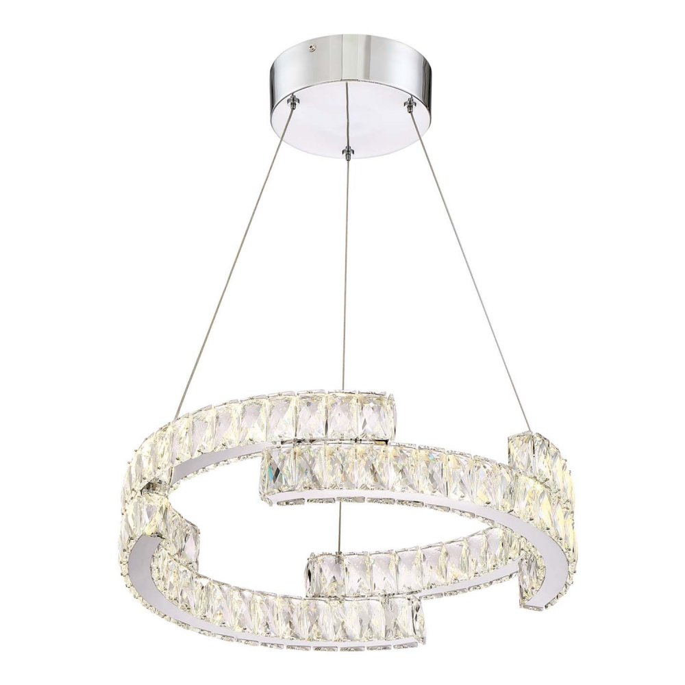 Shift 20" Crystal Ring Pendant