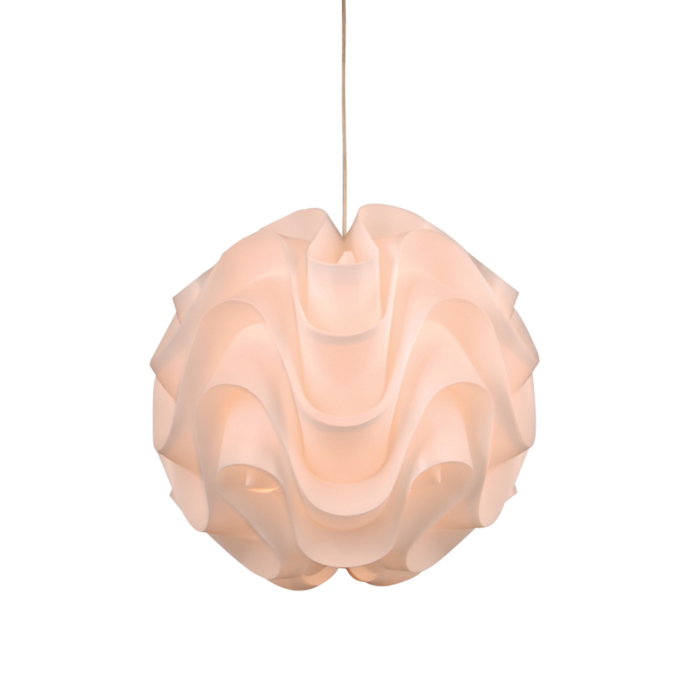 Nami 16" Floral Globe Pendant in White