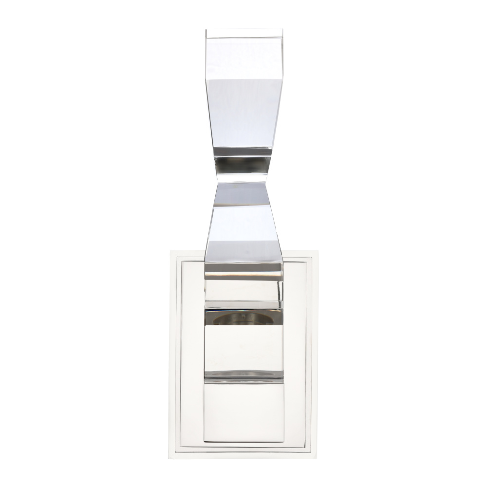 Mamadim LED 3"x3" Single Crystal Wall Sconce in Polished Nickel