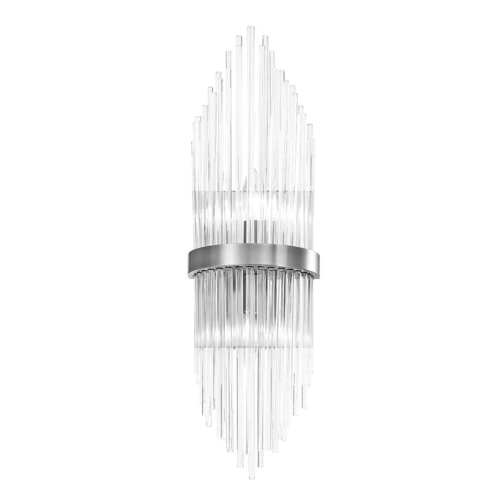 Citadel 24" 2-Light, Glass Stem Wall Sconce in Polished Nickel