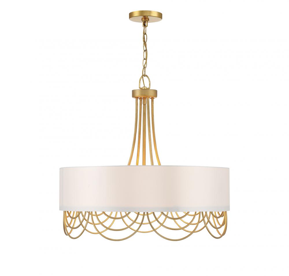 Croix 4-Light Pendant in True Gold