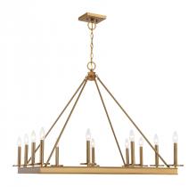 Lighting One US V6-L1-2101-12-322 - Boylston 12-Light Chandelier in Warm Brass