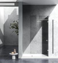 Elegant SD155-3578BNK - Fixed Frameless Shower Door 35x78 Brushed Nickel