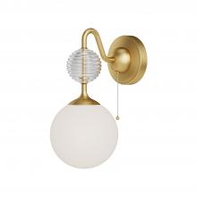 Alora Lighting WV415306BGOP - Celia 6-in Brushed Gold/Opal Glass 1 Light Wall/Vanity