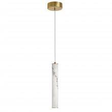 Dainolite RBN-1210P-AGB-ALB - 10W Pendant in Aged Brass w/ Alabaster Diffuser