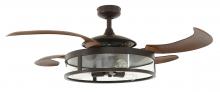 Beacon Lighting America 212925010 - Fanaway Classic Oil Rubbed Bronze and Dark Koa Retractable 4-blade 48-inch 3-light AC Ceiling Fan