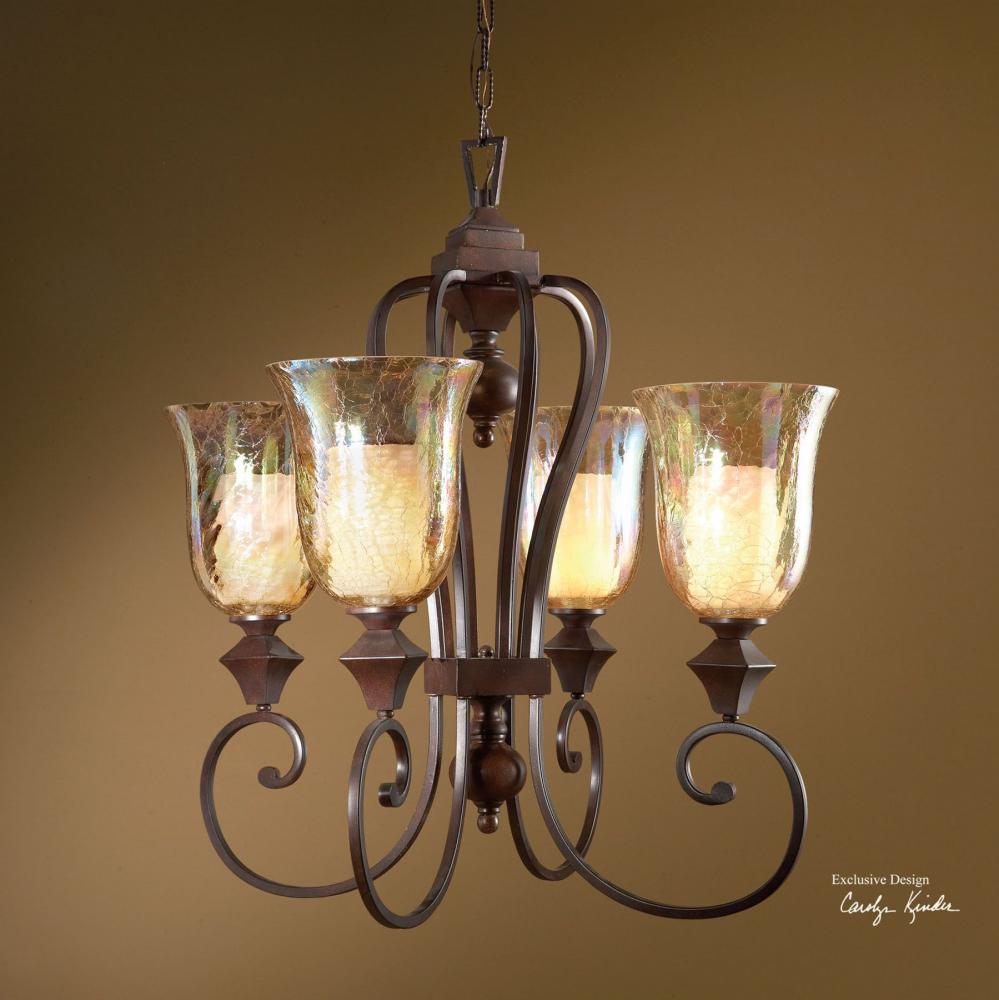 Uttermost Elba 4 Light Candle Chandelier