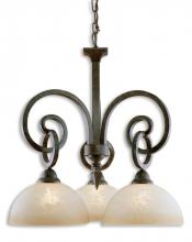 Uttermost 21080 - Three Light Black Down Chandelier