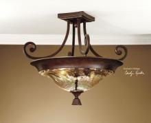 Uttermost 22209 - Uttermost Elba 2 Light Glass Semi Flushmount