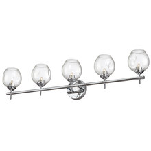 Dainolite ABI-365W-PC - 5 Light Halogen Vanity Polished Chrome with Clear Glass