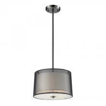 ELK Home 10312/2 - Two Light Black Chrome Drum Shade Pendant