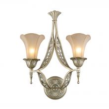 ELK Home 3824/2 - Chelsea 2 Light Wall Sconce In Aged Silver And B